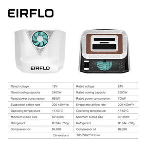 Climatiseur de stationnement 24V 8500 BTU EIRFLO T6000, unité de toit marine pour cabine de <span class=keywords><strong>bateau</strong></span>, puissance 700W, personnalisable, nouveau, pour rénovation/amélioration - Product Image 5
