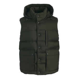Gilet sans manches à capuche personnalisé pour homme, noir, léger, rembourré, thermique, veste chauffante - Product Image 1