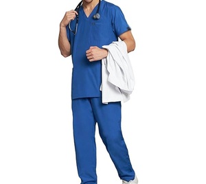 Conjunto de Uniformes Médicos de Alta Calidad 100% Algodón, Transpirables y Elegantes para Verano, Uniformes de Hospital con Color y Logotipo Personalizados - Product Image 2