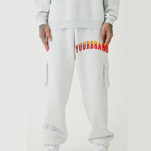 กางเกงคาร์โก้กางเกงแฟชั่นขายาวสำหรับผู้ชายกางเกงทรงหลวมแนวสปอร์ตใส่กลางแจ้งมีหลายกระเป๋าซักได้ - Product Image 1