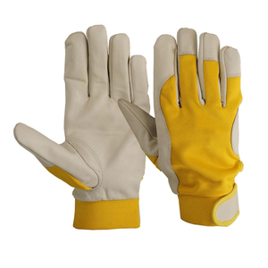ถุงมือหนังวัวสำหรับทำงานถุงมือหนังวัวสำหรับงานก่อสร้างอุตสาหกรรมทนทานออกแบบโลโก้ได้ตามต้องการ - Product Image 5