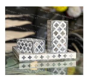 Juego de regalo de Ramadán hecho a mano, caja de madera Mubkhar, bandeja lavanda, ámbar, bergamota, quemador Bakhoor, bandeja de servicio Madkhan, Ocean Clary Sage - Product Image 1