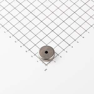 Gripper piatto in ferrite in acciaio inossidabile Ø20x6mm con svasatura conica - Product Image 1