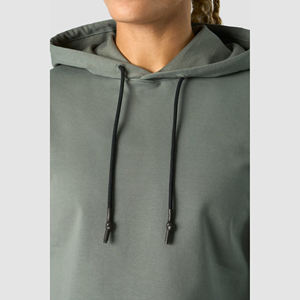 Pull-over à capuche personnalisé pour femmes, sweat-shirt de ville décontracté à manches longues, sweat-shirt doux en coton molletonné OEM/ODM disponible - Product Image 2