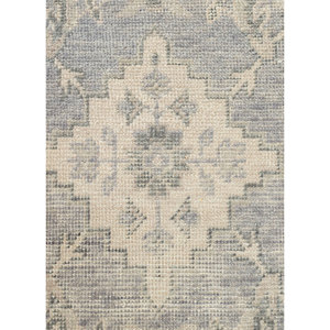 Alfombra de Lana Anudada a Mano Erbe PKWL-5103, Gris y Negra, con Medallón Abstracto y Estilo Bohemio, para Sala de Estar, Pasillo, Rectangular - Product Image 3