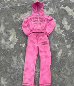 ชุดวอร์มผู้ชายไซส์ใหญ่ ผ้าฟลีซ ทรงหลวม ล้างสีแบบแอซิด พิมพ์ลายเต็มตัว ผ้าโพลีเอสเตอร์/คอตตอน สไตล์สตรีทแวร์ สำหรับฤดูหนาว มีฮู้ด ระบายอากาศได้ดี - Product Image 4