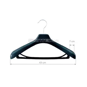 Hangers Plastic J430B Suntex Wholesale Black Plastic Hanger Customized Hangers For Cloths Anti-Slip Made In Vietnam Manufacturer