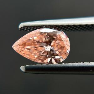 0,75 Ct Pink Lab Grown Diamond VS Clarity Forma de pera con color F para banda de compromiso certificada por IGI - Product Image 2