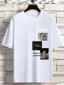 เสื้อยืด Instagram ขนาดใหญ่พิเศษสีดำปรับแต่งได้สำหรับผู้ชายขนาดพิเศษเสื้อยืดผ้าฝ้าย100% ผู้ชาย - Product Image 3