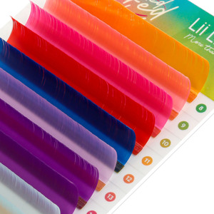 Cils de couleur vive les plus vendus, 0,03 0,05 0,07, cils en soie dynamiques, extensions de cils en vison, vente en gros, logo personnalisé - Product Image 4