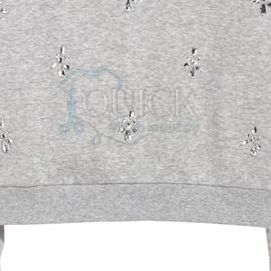 OEM invierno poliéster/algodón mezcla logotipo personalizado strass sudaderas-bajo MOQ alta calidad en stock - Product Image 5