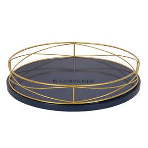 Rustique Vintage Designer Laiton Antique Fini Métal Attrayant Forme Ronde Miroir Plateau De Service Ustensiles De Cuisine Accessoires - Product Image 5