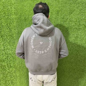 Sudadera con Capucha y Cremallera de Felpa Ecológica Impermeable, de Gran Tamaño, con Estampado Digital Personalizado de Algodón Mezclado de Alta Calidad, Novedad 2026 - Product Image 3