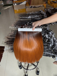 Prix d'usine Extensions de cheveux humains vietnamiens 100% Remy, tissées, permanentées, pour mèches de tissage lisses marron bicolores - Product Image 4