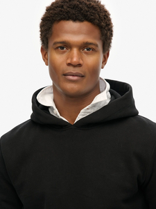 Nouveaux sweats à capuche personnalisés noirs en gros de haute qualité 100% coton mode sweats à capuche décontractés lourds pour hommes - Product Image 4