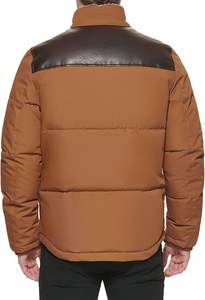 Chaqueta Gruesa de Invierno de Alta Calidad para Hombre, de Cuero Genuino y Lona, con Cuello Alto y Talla Grande - Product Image 5