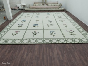 Alfombra de oración Oushak de marfil melocotón antiguo, juego de alfombras de lujo para el hogar para sala de estar, algodón hecho a mano, pedido mínimo de 1 pieza - Product Image 6