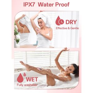 Depiladora Eléctrica Recargable 2 en 1 con Doble Cabezal, Resistente al Agua IPX7, Afeitadora para Mujer, para Rostro, Piernas, Axilas, Brazos, Área del Bikini, Pinza Depiladora - Product Image 2