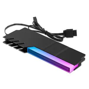 Memory Cooler เสื้อกั๊กทำความเย็นเรืองแสง,ฮีทซิงค์ RAM เดสก์ท็อปสี RGB ไฟอลูมิเนียม5V DC ARGB RAM ตัวระบายความร้อน