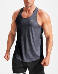Men's Summer O-Neck Gym <b>Stringer</b> Tank Top Quick-Dry Fitness <b>Vest</b> Casual Solid Logo Mesh Workout Back Size Plus Sleeveless - Product Image 2