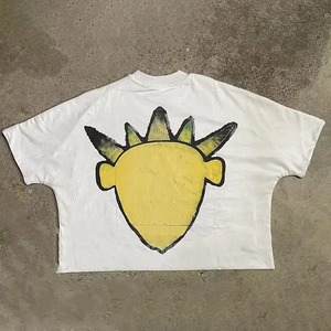 เสื้อยืดออกกำลังกายคอกลมผ้าฝ้าย 100% แบบถักเนื้อหนา พิมพ์ลายแฟชั่นใหม่ตามสั่ง แขนสั้น สำหรับผู้ชาย - Product Image 6
