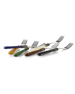 Cubiertos elegantes con mango de resina de estilo moderno rosa y blanco con cubiertos de cabeza plateada para hogares, restaurantes y fiestas - Product Image 6