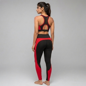 Ensemble de yoga réversible pour femmes grandes tailles, imprimé léopard et marbré, legging taille mi-haute et brassière de sport, 2 pièces, tenue de sport imperméable - Product Image 2