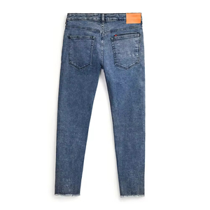 Jeans en denim décontractés à coupe droite pour homme, marque privée, taille mi-haute, 100% coton, couleurs personnalisées - Product Image 5