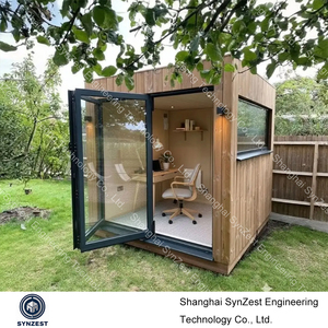 Maison de bureau préfabriquée moderne en kit pour jardin, avec conteneur de rangement en acier détachable, pour bureaux et hôtels - Product Image 4