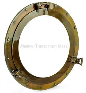 Decoración de Pared con Ojo de Buey de Aluminio con Acabado Antiguo, Estilo Náutico Vintage, Ventana Redonda Decorativa para Oficina en Casa - Product Image 4