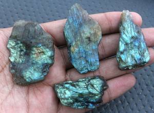 2 pièces de cristal de labradorite rayonnante 30-50 MM spécimen de pierres précieuses en vrac cristaux métaphysiques de guérison naturels spécimen brut - Product Image 3