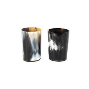 Taza de cuerno y vidrio hecho a mano auténtico diseño medieval rústico perfecto para Bar cocina Festival decoración de regalos y eventos especiales - Product Image 3