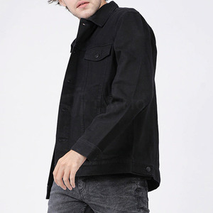 Chaqueta vaquera transpirable de algodón con cuello levantado para hombre con logotipo personalizado para uso en exteriores en invierno, venta al por mayor - Product Image 5