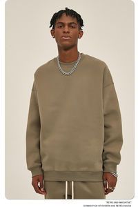 Sweat-shirt en molleton imprimé surdimensionné pour homme et femme, fabriqué en usine, en coton lourd, anti-boulochage, livraison directe - Product Image 4