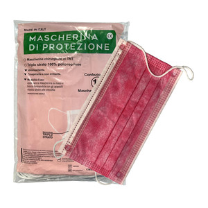 Mascherina Chirurgica Rosa Confezione da 10 - Product Image 1