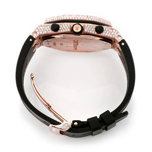 นาฬิกาแฟชั่นหรูหราสไตล์ฮิปฮอป ประดับเพชรโมอิสซาไนต์ VVS แบบสั่งทำพิเศษ ตัวเรือนทรงแปดเหลี่ยม หน้าปัดแบบอนาล็อก ระบบควอตซ์ สายยาง ตัวเรือนกระจก ตัวเลขโรมัน  ETA - Product Image 4