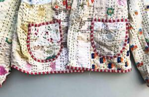 Chaqueta de Algodón Kantha Khambadiya Hecha a Mano para Mujer, Reversible, Estampado Floral, Abrigo Corto de Invierno, Piel de Serpiente, Tejido de Verano - Product Image 4