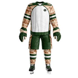 Conjunto de Uniforme de Hockey sobre Hielo para Hombre, Material 2025, 100% Poliéster, Transpirable, Ecológico - Product Image 1