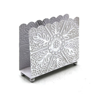 Servilletero de diseño de metal elegante en acero inoxidable Premium con acabado elegante, perfecto para Decoración de mesa de lujo - Product Image 1