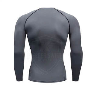 2025 Latest Design Men Rash Guard Solid Color Men Long Sleeves Rash guard For Fitness Wear - Product Image 6