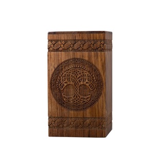 Urna de palisandro hecha a mano para árbol de la vida humana, caja de madera, urna de cremación personalizada para cenizas, hecha a mano, grande - Product Image 1