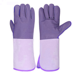 Gants de soudage en cuir à manchette longue, résistants à la chaleur, texturés, antistatiques, pour la soudure, la mécanique et la réparation - Product Image 5