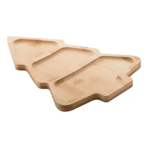 Plato Navideño de Bambú Personalizado Kongle, Vajilla y Decoración de Mesa para Fiestas - Product Image 1