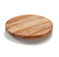 Umwelt freundlicher Acacia Wood Lazy Susan Glas gewürz regal Display Plattenspieler mit kleiner runder Plattenspieler form und heißem Verkaufs produkt