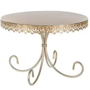 Nuevo soporte de pastel de Metal de 3 niveles, soporte de pastel de cuentas de cristal chapado en oro rosa, elegante para cumpleaños, bodas, fiestas de Hotel, uso de servicio - Product Image 3