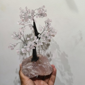 Cristal amatista cuarzo rosa jaspe rojo racimo dálmata Base árbol de Navidad bonsái árbol con energía espiritual de racimo - Product Image 6