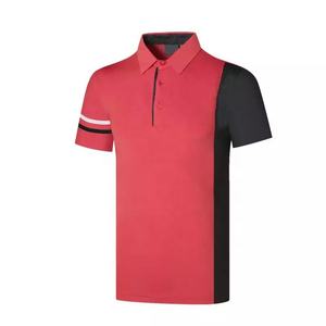 Polo de golf brodé personnalisé, combinaison de deux couleurs, grande taille pour homme, pour le travail - Product Image 5