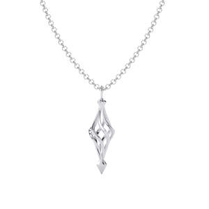 Compre Collares con Colgantes de Plata de Ley 925 para Hombres y Niños, Diseño Geométrico Moderno, Chapado en Rodio, Oro de 18k, Circonita, Diamantes, Perlas - Product Image 1