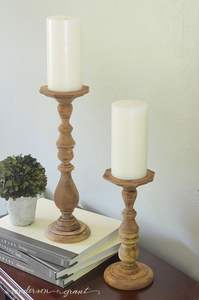 Bougeoirs en bois de décoration de maison de Noël chandelier conique ensemble de 3 pièces pour le mariage - Product Image 3