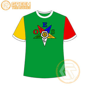 T-shirt Ordre de l'étoile de l'Est en gros Vêtements en jersey de coton T-shirt OES respirant de haute qualité Vêtements grecs pour femmes - Product Image 1